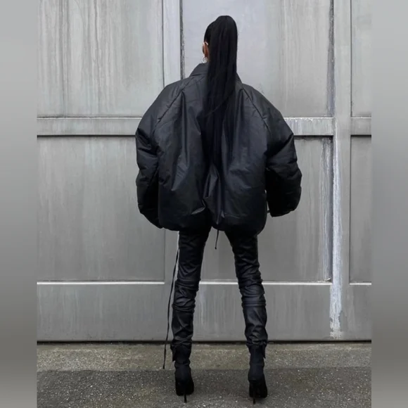 Yeezy X GAP YZY Kayne West Black Round Jacket